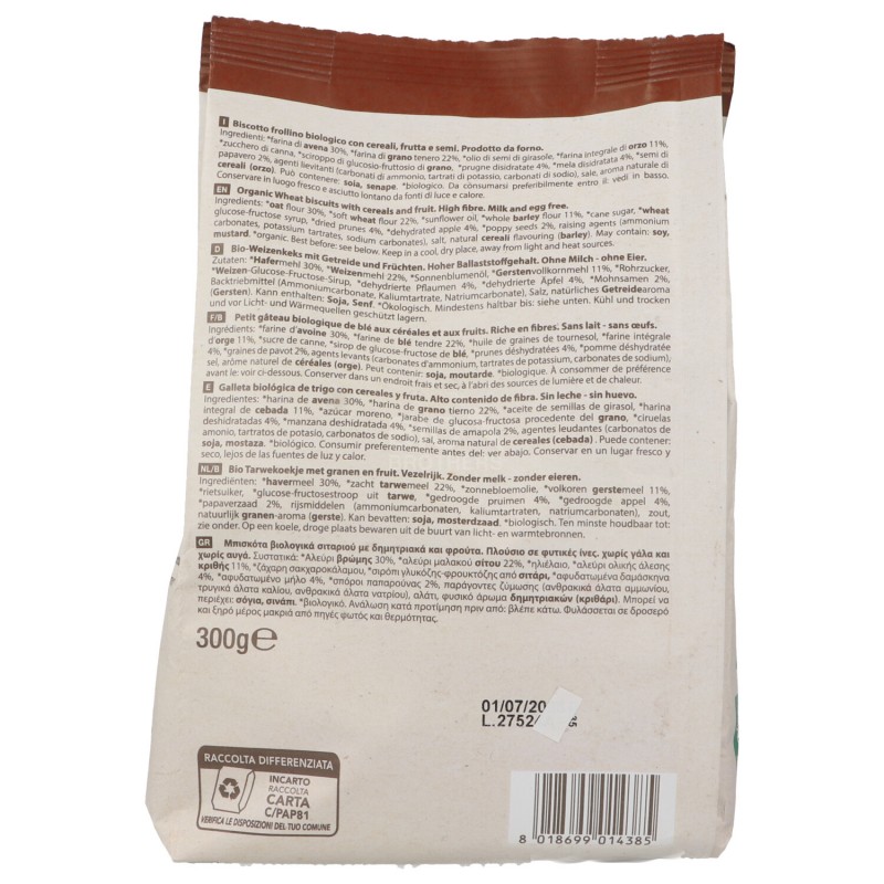 Biscotti Muesli Grano e Avena Biologici