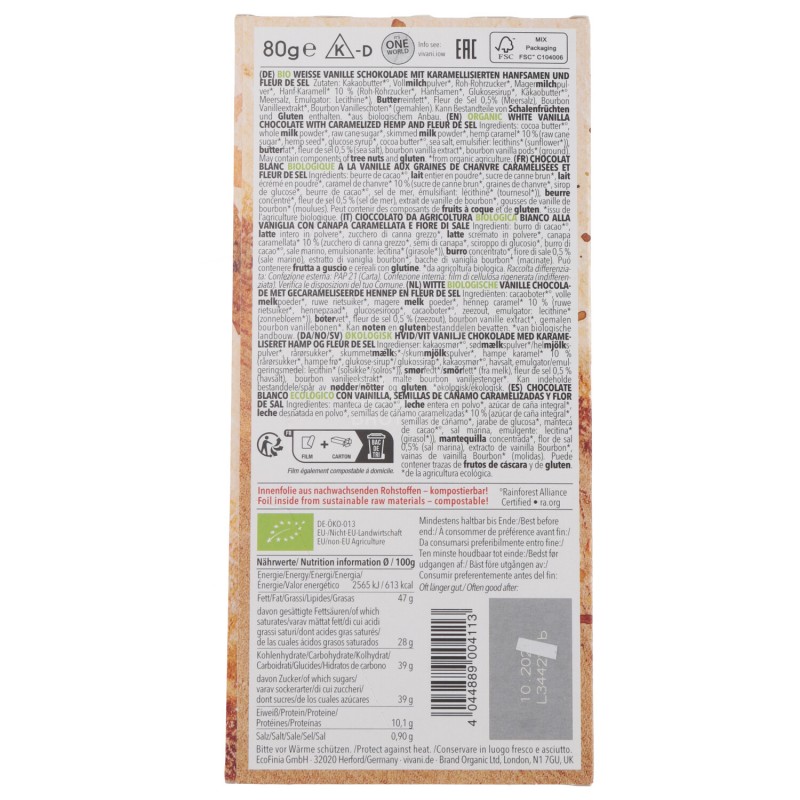 CIOCCO.BIANCO CANAP.VANILL.CARAMEL 80G V.