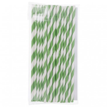 Cannucce di Carta bianco-verdi compostabili qualità Premium Cannucce di Carta bianco-verdi compostabili qualità Premium