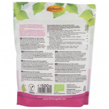 ERITRITOLO BIOLOGICO 500G BIRKENGOLD ERITRITOLO BIOLOGICO 500G BIRKENGOLD