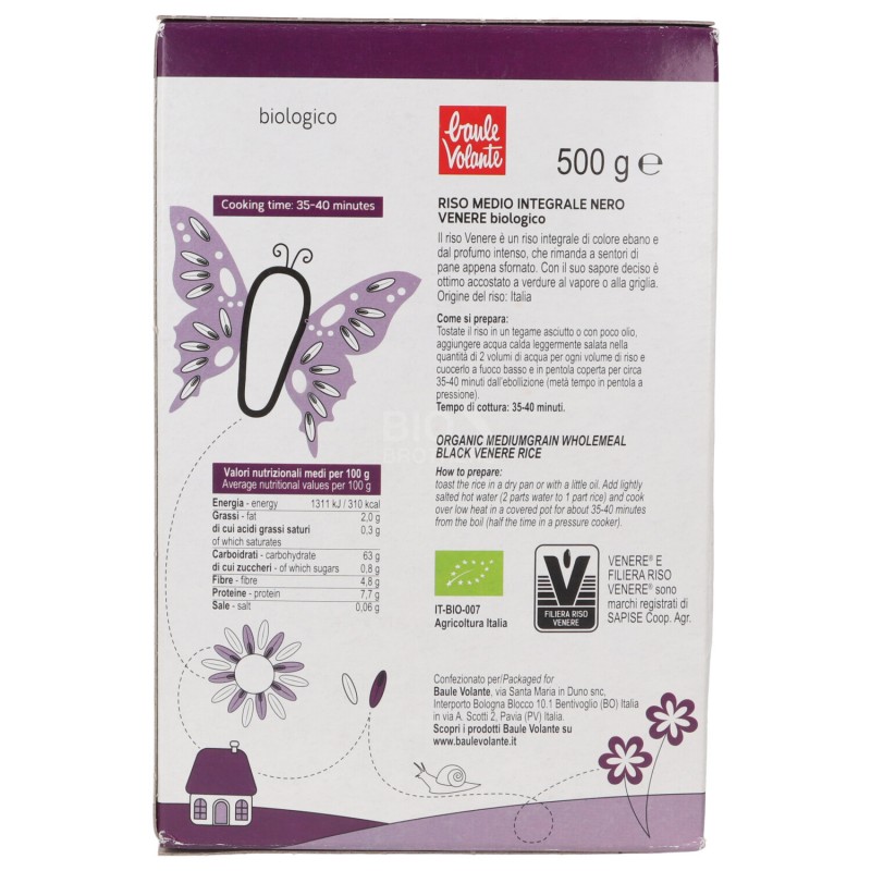 RISO VENERE INTEGRALE 500GR 