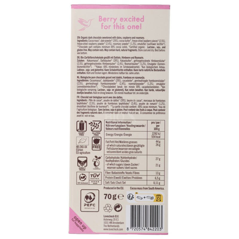 CIOCC.DOLC.DATTERO LAMPONE&ROSMARINO BIO