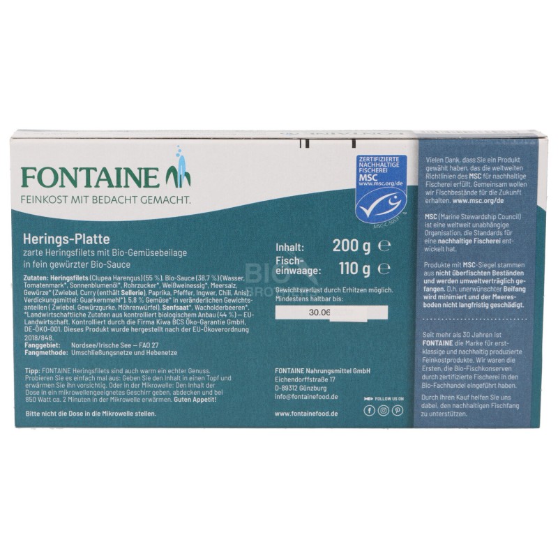ARINGA CON VERDURE 200G FONTAINE