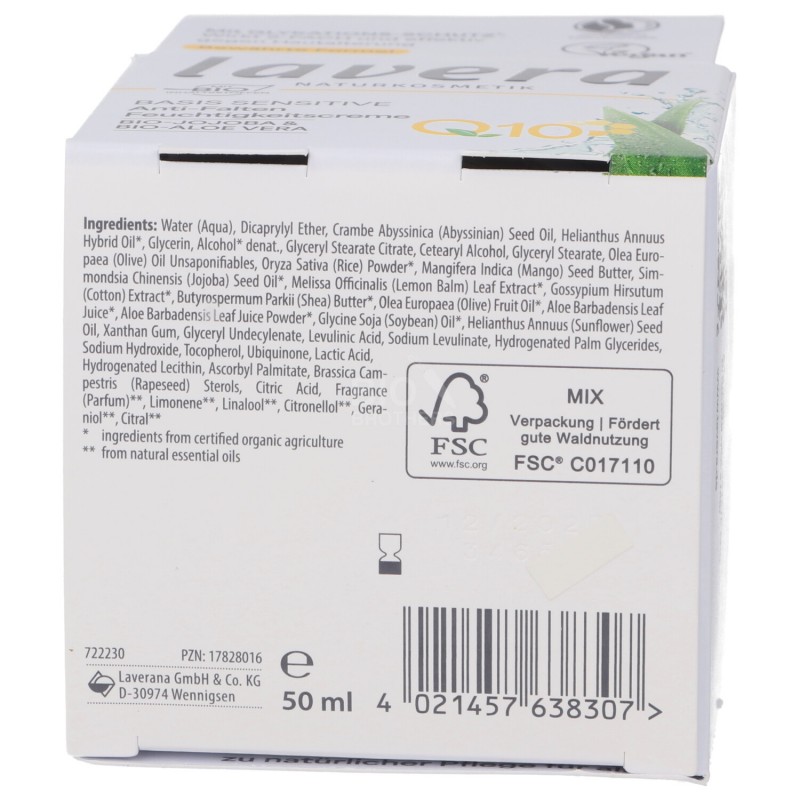 BASIS SENSITIVE CREMA IDRATANTE Q10 50ML LAVERA