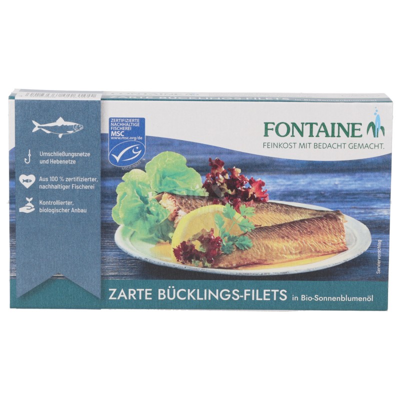 Filetti di Aringa Affumicata in scatola con Olio Bio