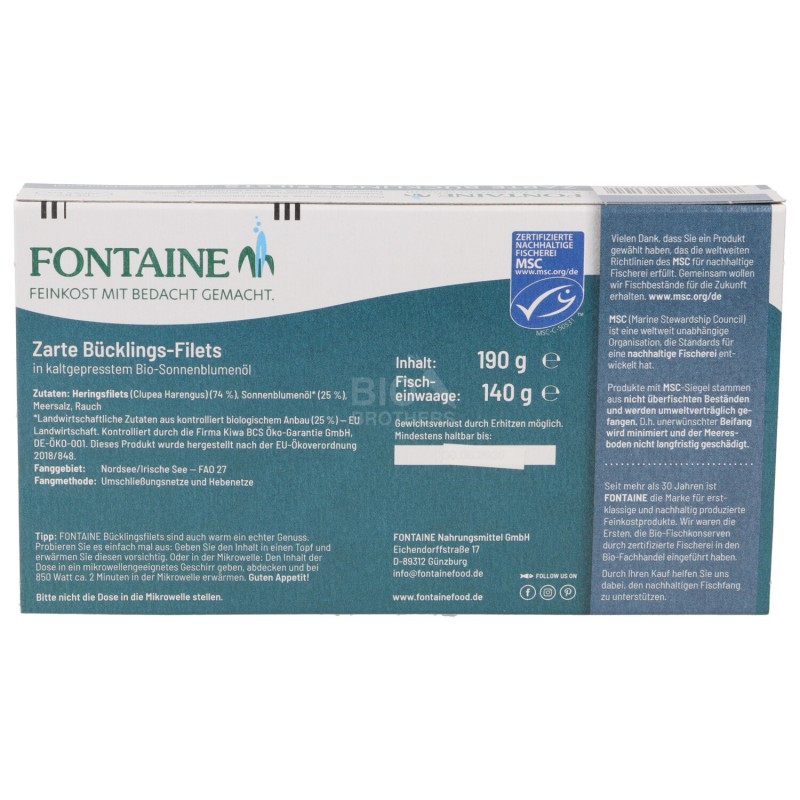 Filetti di Aringa Affumicata in scatola con Olio Bio