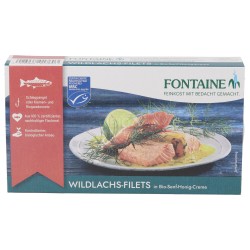 Filetti di Salmone Selvaggio con salsa Senape & Miele bio in latta
