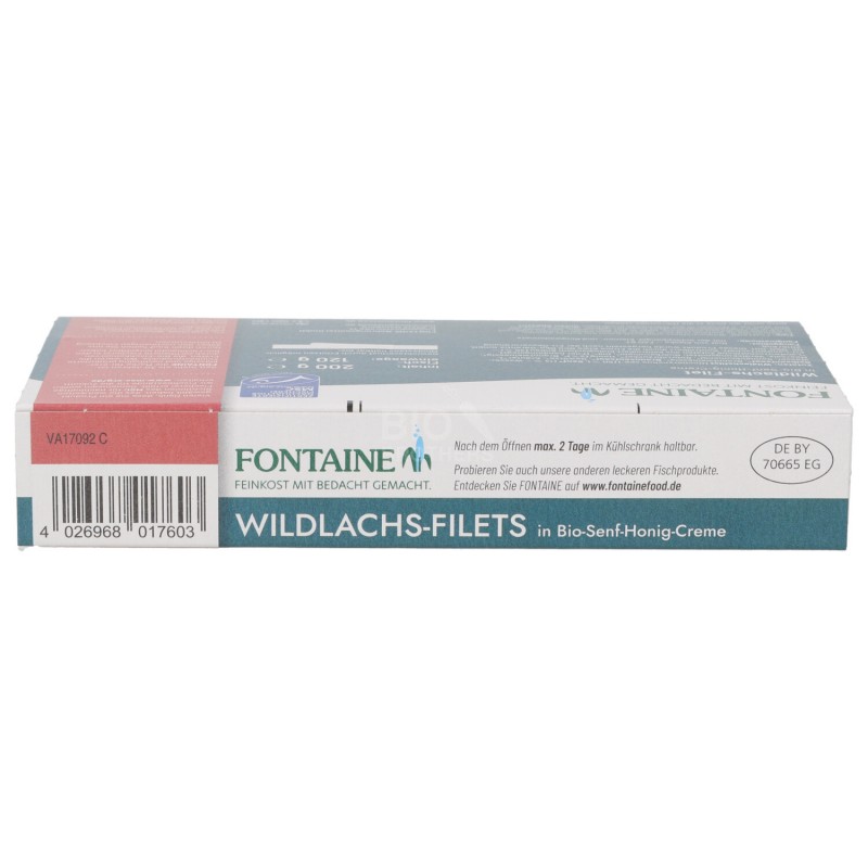 Filetti di Salmone Selvaggio con salsa Senape & Miele bio in latta