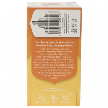 Infuso Mango Chai ayurvedico biologico in filtri