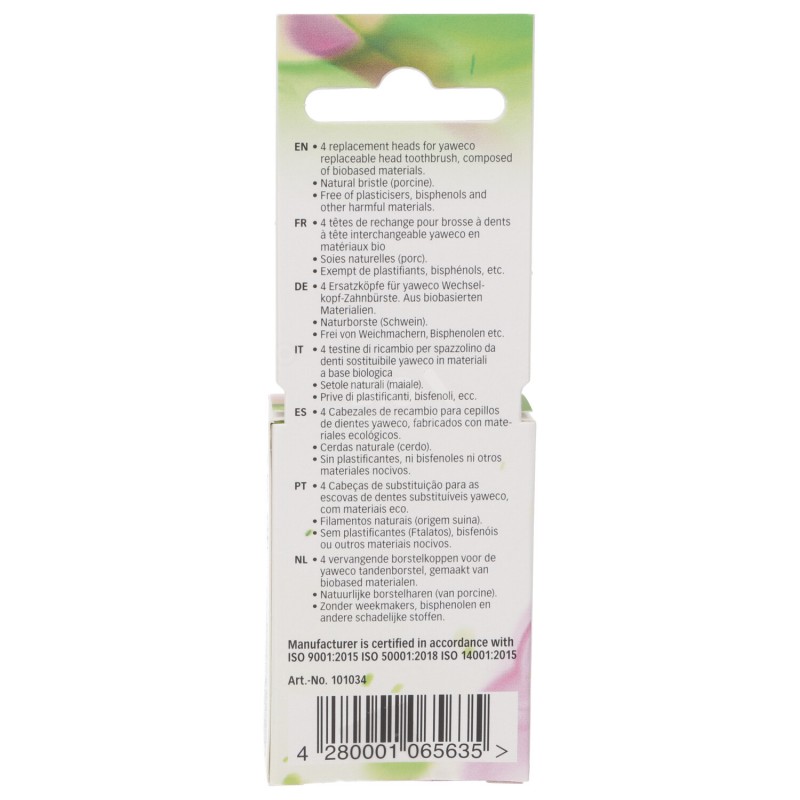 TESTINE RICAMB. NATURAL 4PZ YAWECO