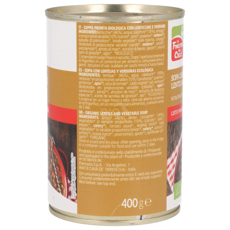 ZUPPA LENTICCHIE VERDURE 400G LFC