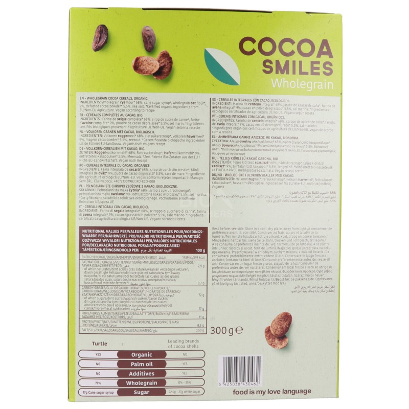 SORRISI AL CACAO BIO 300G TURTLE