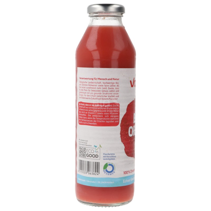 SUCCO ARANCIA ROSSA FRESH BIO 500ML VOEL
