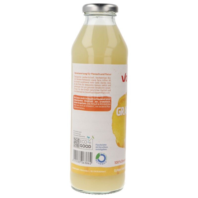 SUCCO 100% POMPELMO BIO 500ML VOEL.