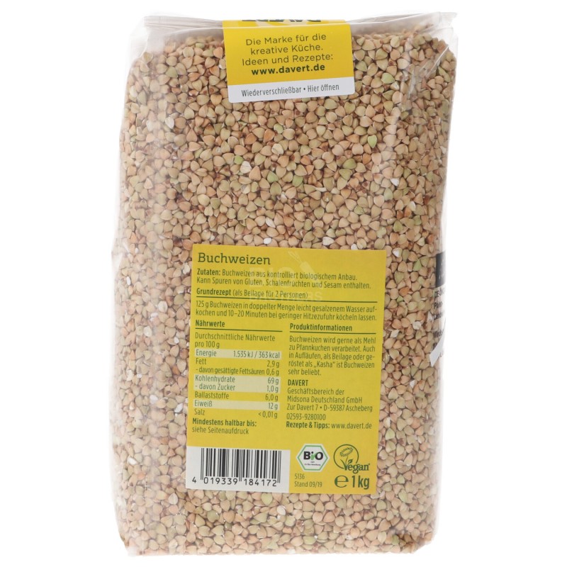 GRANO SARACENO BIO EUROPEO 1KG DAVERT