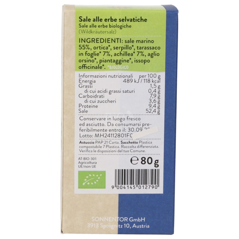 SALE ALLE ERBE SELVATICHE BIO 80G SNN