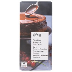 Cioccolato Fondente Tavoletta Grande biologico indicato per dolci e pasticceria