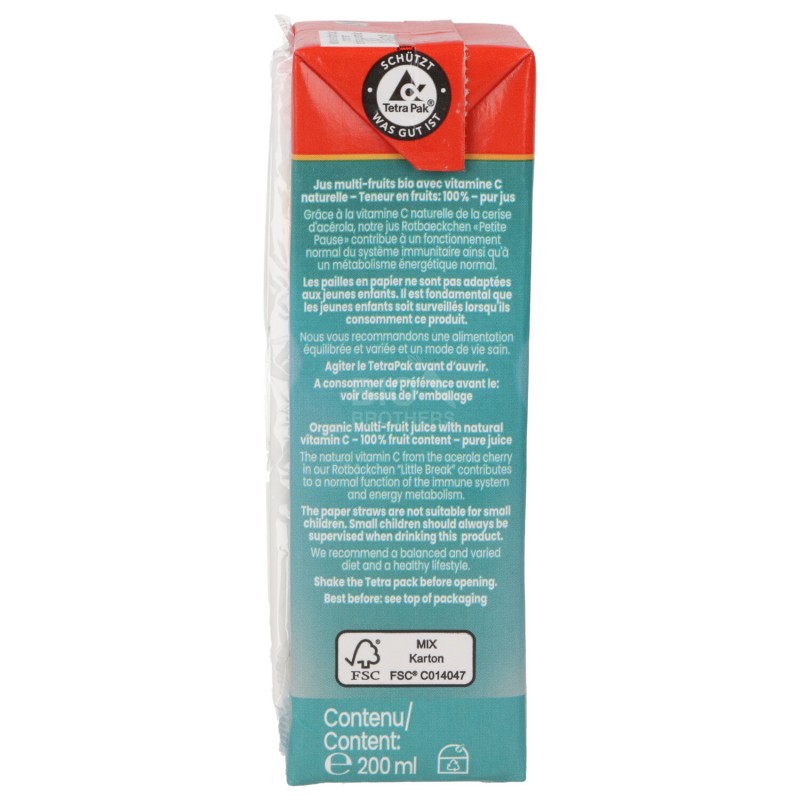 SUCCO MINI-PAUSA BIO 200ML ROTBACK.