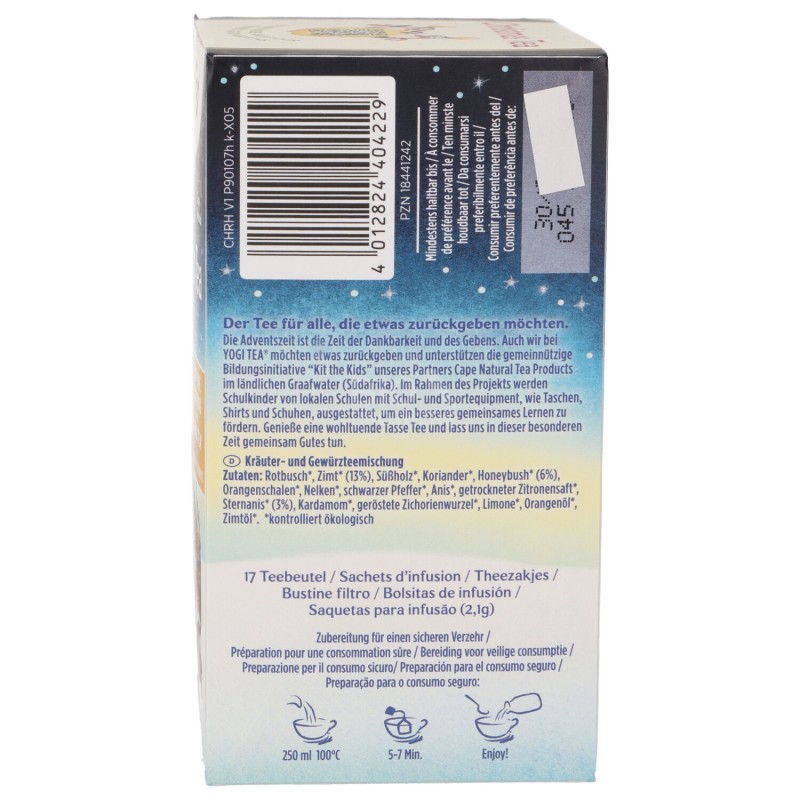 Christmas Tea yogi Bio infuso ayurvedico in filtri 2023 edition