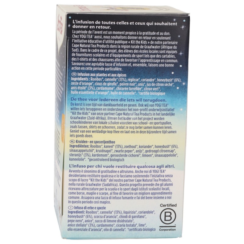 Christmas Tea yogi Bio infuso ayurvedico in filtri 2023 edition