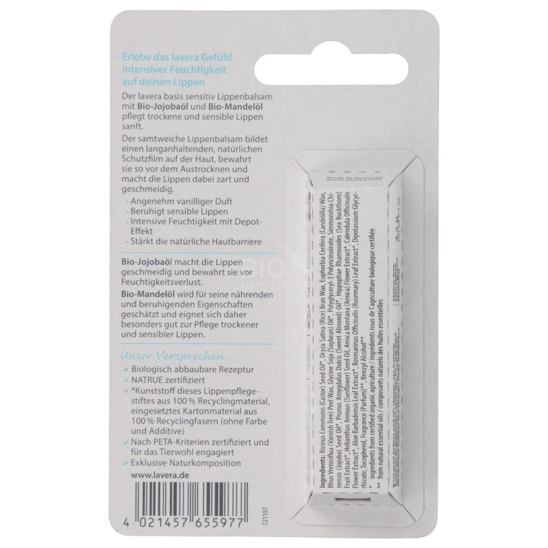 Balsamo per le Labbra Basis Sensitive Jojoba & Mandorla