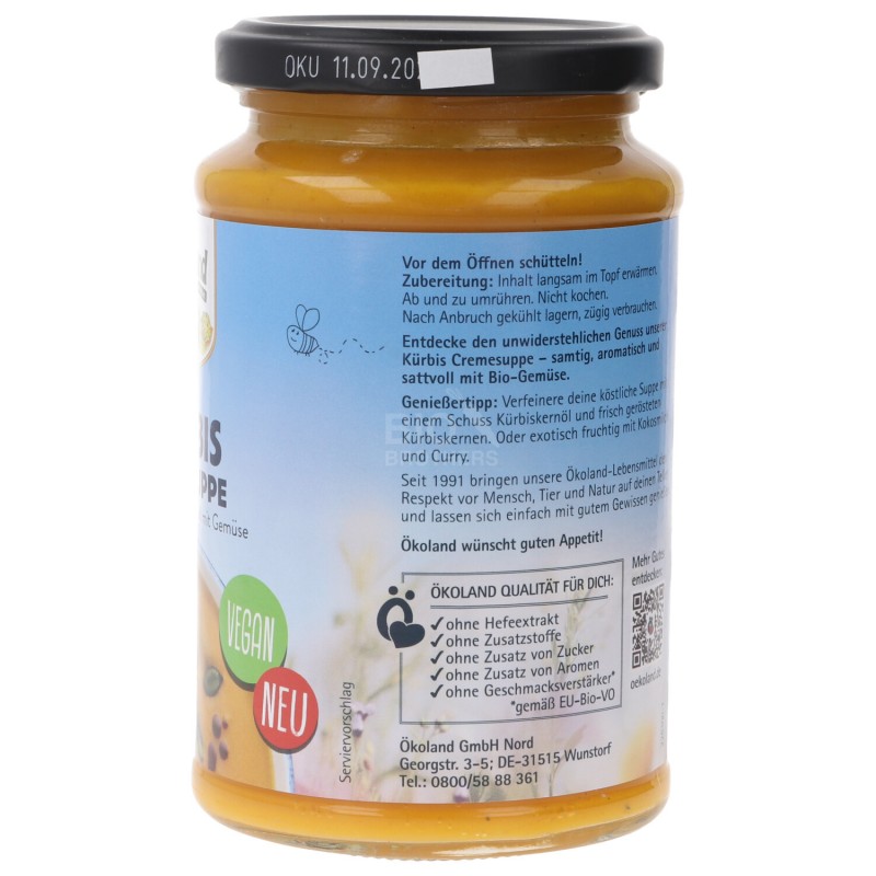 ZUPPA ZUCCA CREMOSA BIO VEGAN VASO 380ML OKOLAND