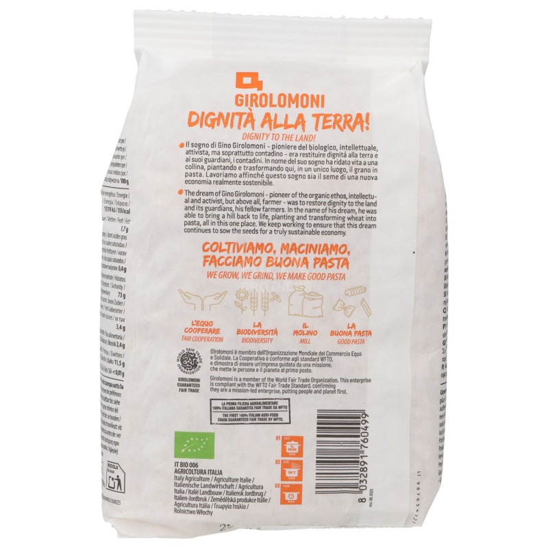 GNOCCHETTI SARDI PASTA SEMOLA BIO 500G GIR,