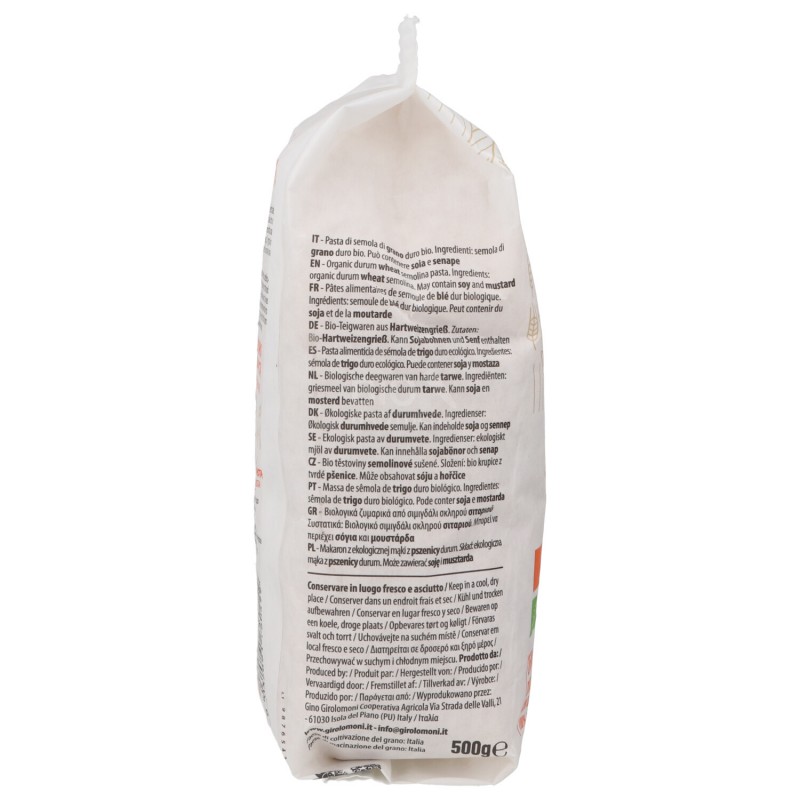 GNOCCHETTI SARDI PASTA SEMOLA BIO 500G GIR,