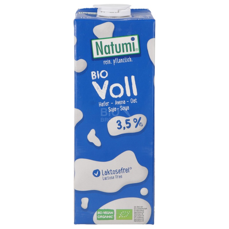 DRINK INTERO 3.5% AVENA+SOIA BIO 1LT NATUMI