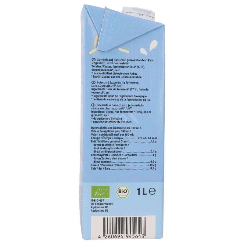 DRINK RISO BIO 1LT BIOCOMPANY