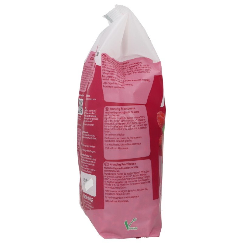 Krunchy Granola Lamponi cereali colazione bio