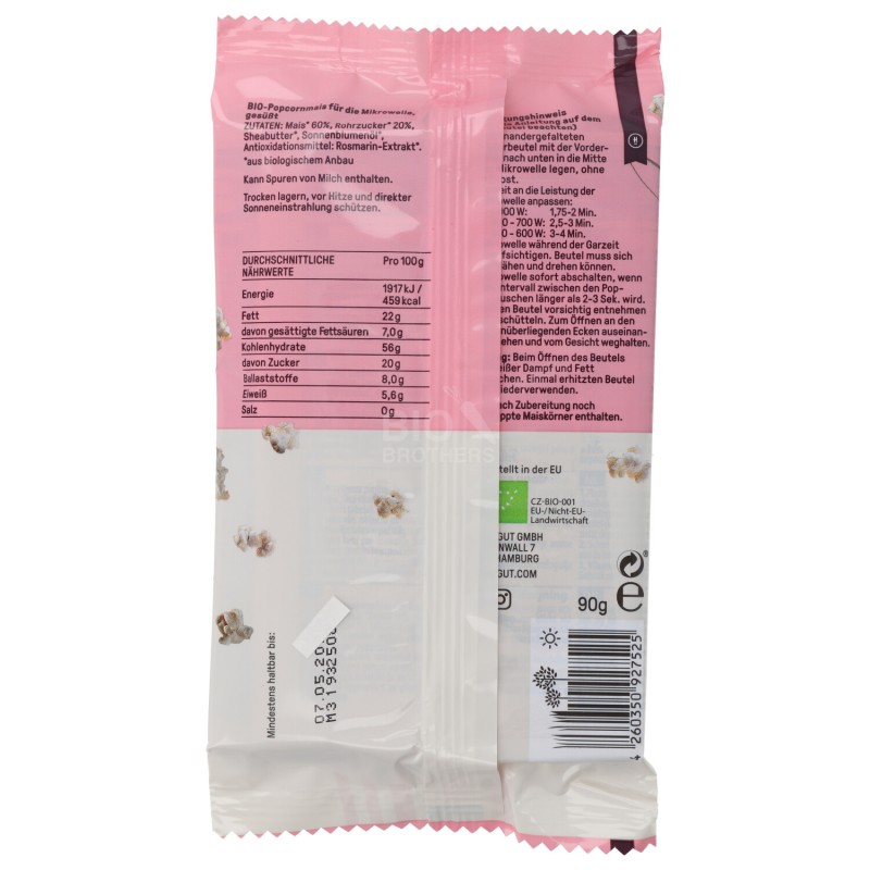 POPCORN PER MICROONDE DOLCI BIO 90G HEIMGUT