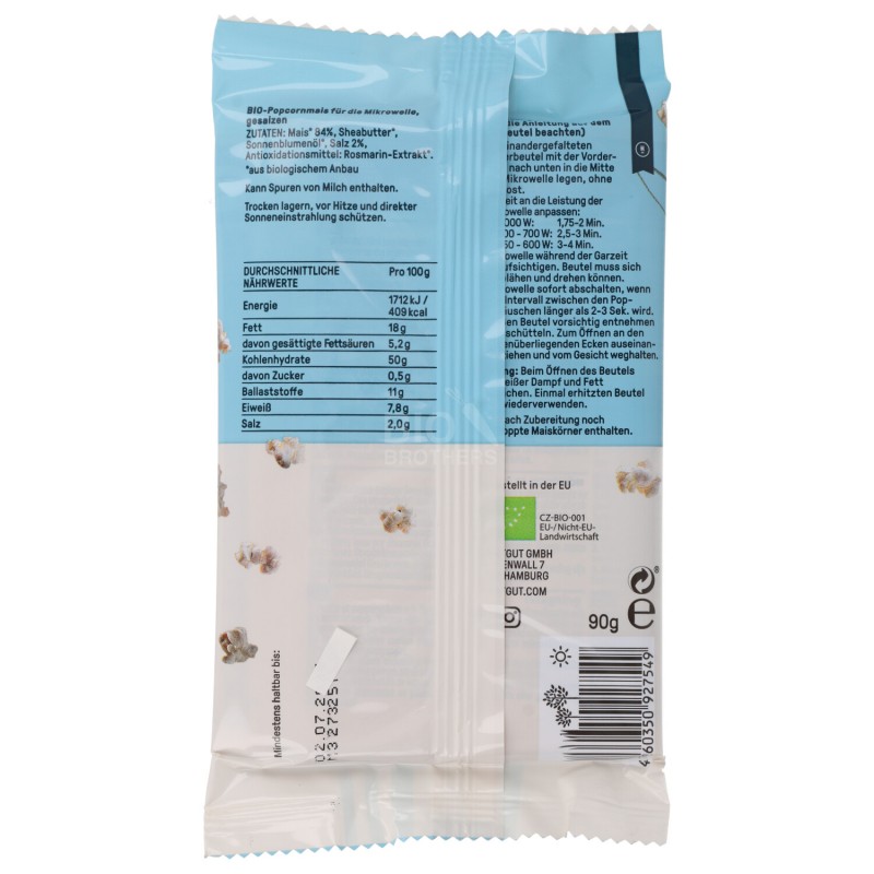 POPCORN PER MICROONDE SALATI BIO 90G HEIMGUT