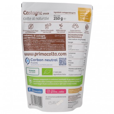 Castagne Snack Cotte al Naturale Biologiche confezione grande Castagne Snack Cotte al Naturale Biologiche confezione grande