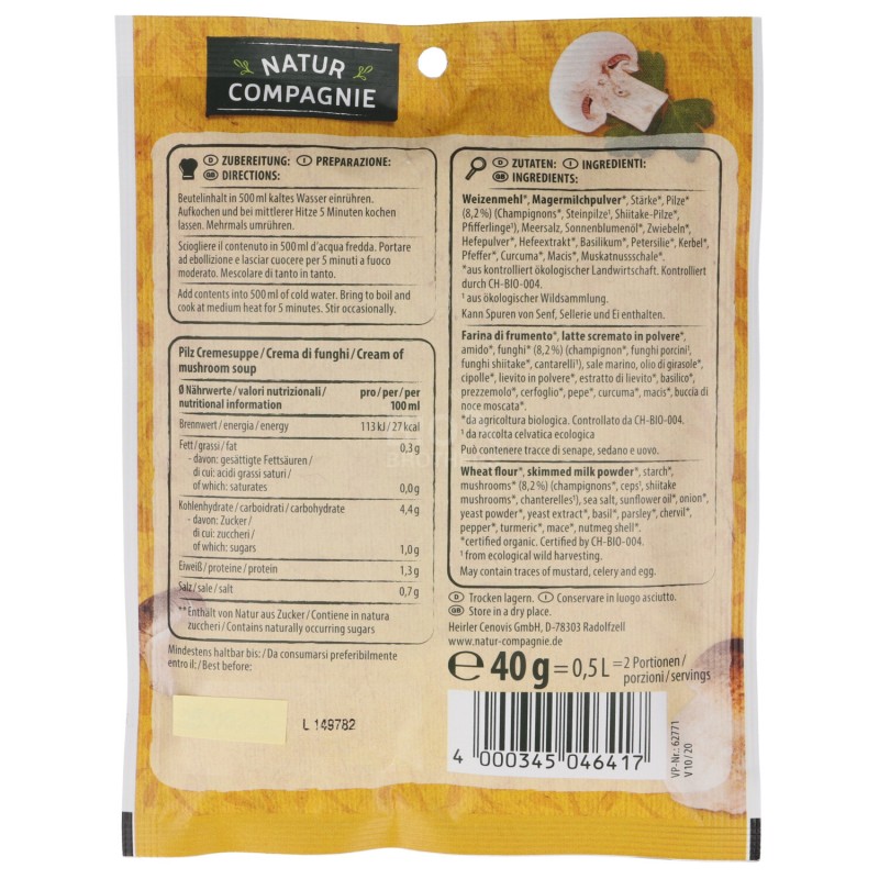 CREMA FUNGHI 40GR NATUR COMPAGNIE