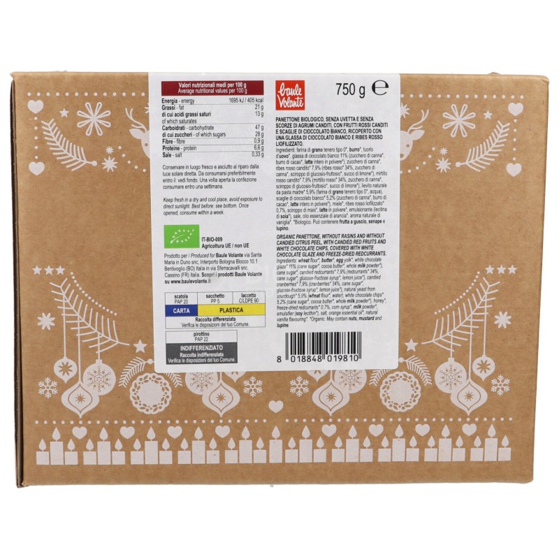 PANETTONE FRUT.ROSSI&CIOCC.BIANC.BIO 750G