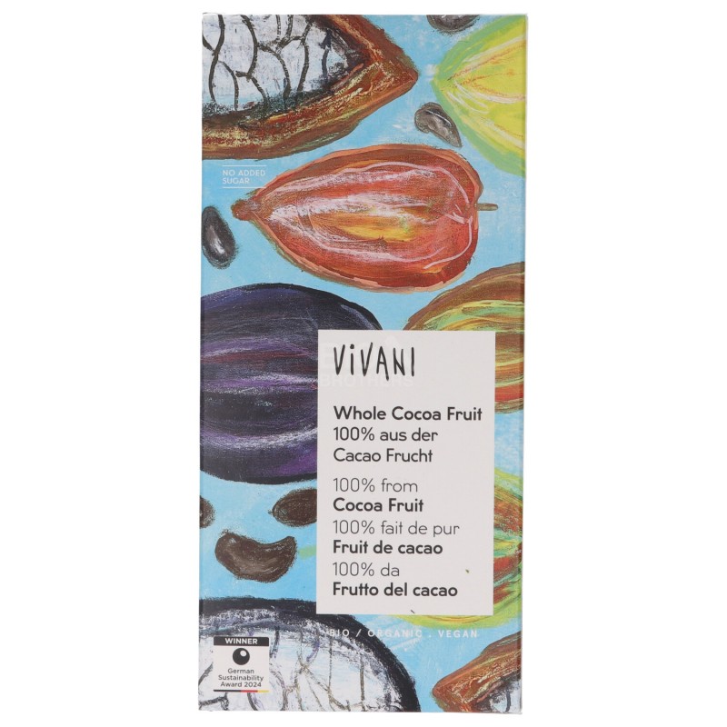 CIOCC.FRUTTO DEL CACAO 100% BIO VEGAN 80G