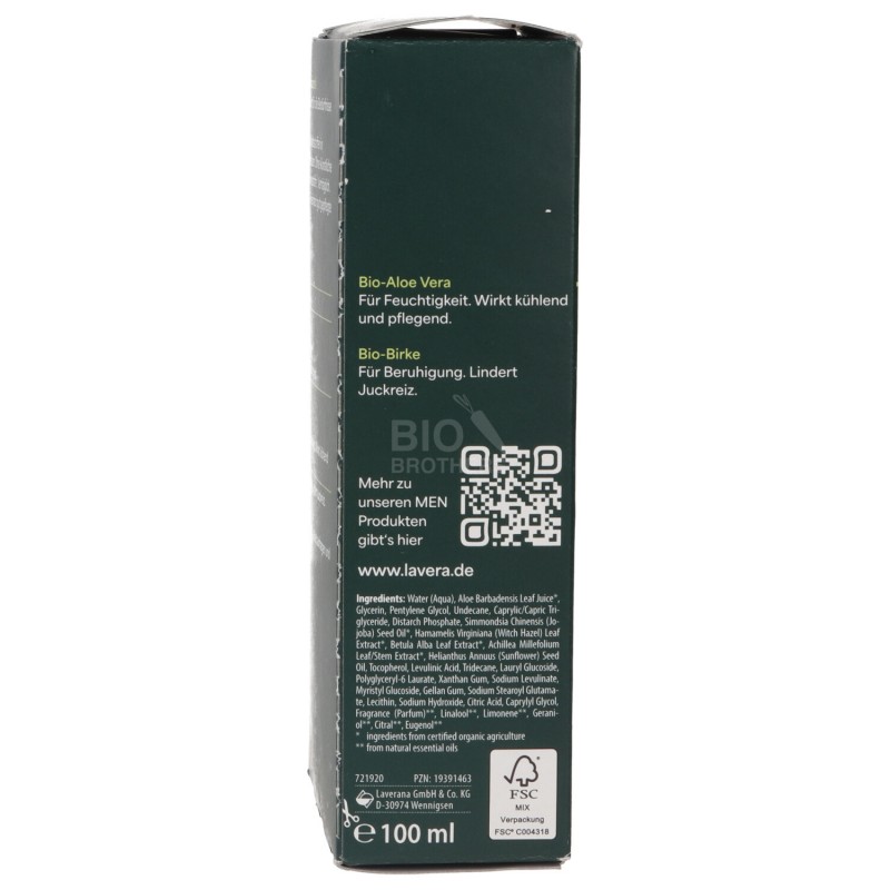 Balsamo Dopobarba Uomo Betulla & Aloe bio senza alcol