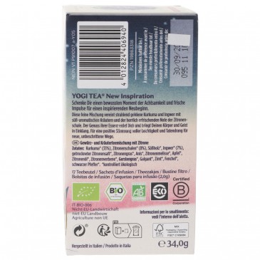 NEW INSPIRATION INFUS.BIO AYURV.FILTR. 34G YOGI
