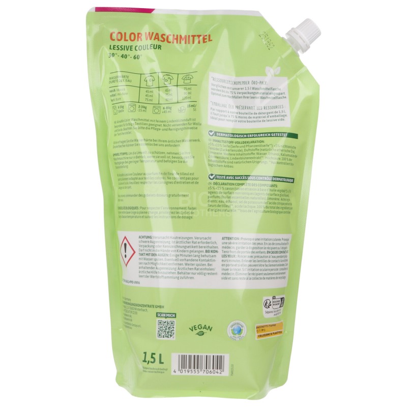 DET. LAVATRICE COLOR. LIQUID. TIGLIO ECOPAK 1.5L