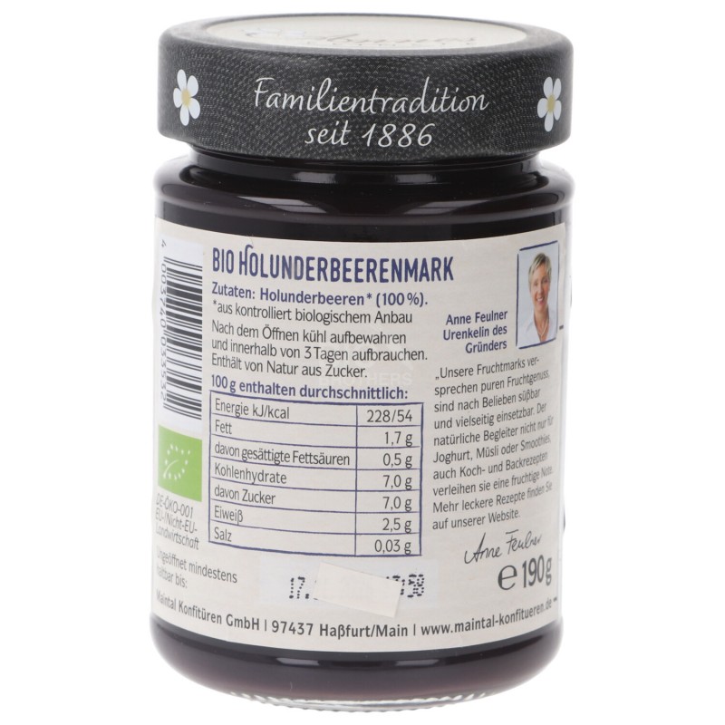 PUREA BACCHE SAMBUCO BIO 190G MAINTAL