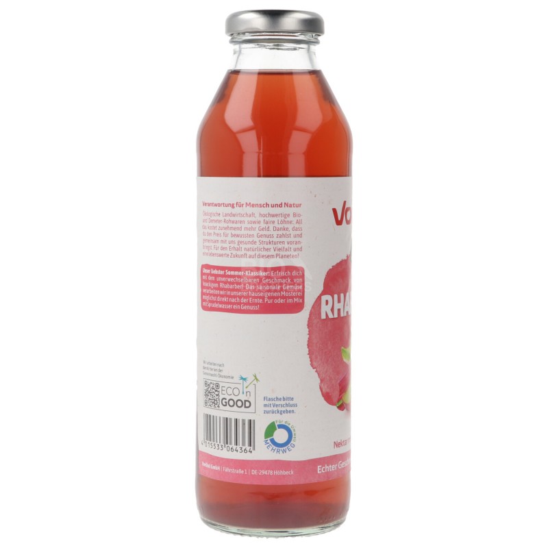 Bevanda al succo di Rabarbaro Bio