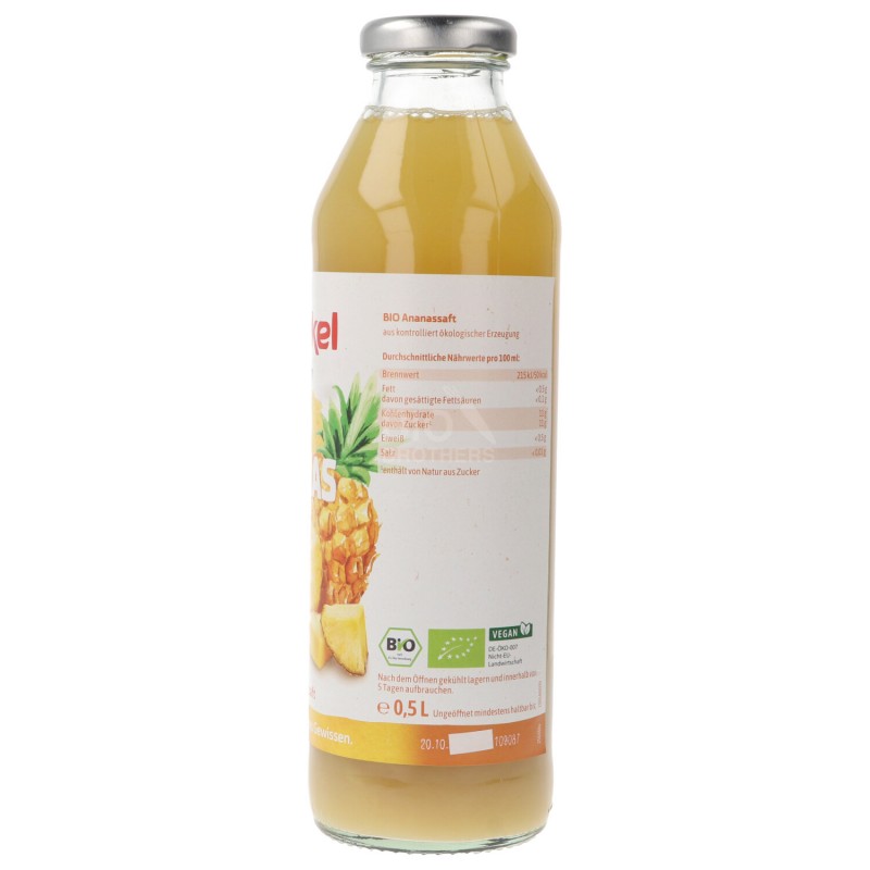 Succo 100% Ananas Biologico in bottiglia