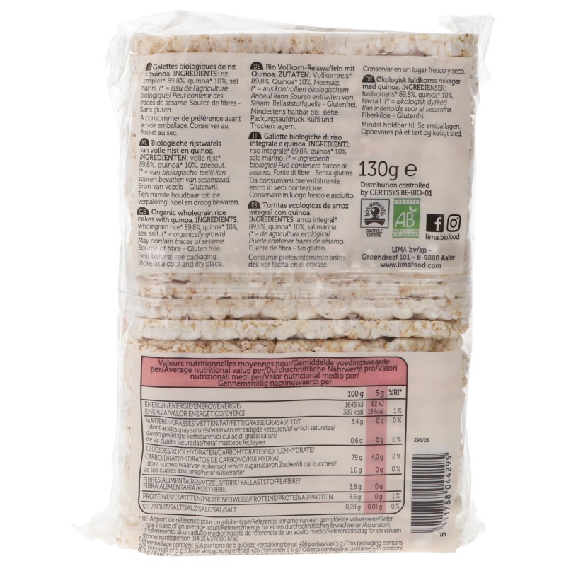 SOFFIETTE RISO QUINOA BIO C/S 130G LIMA
