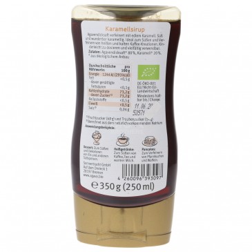 SCIROPPO CARAMELLO BIO SQUEEZE 350G AGAVA