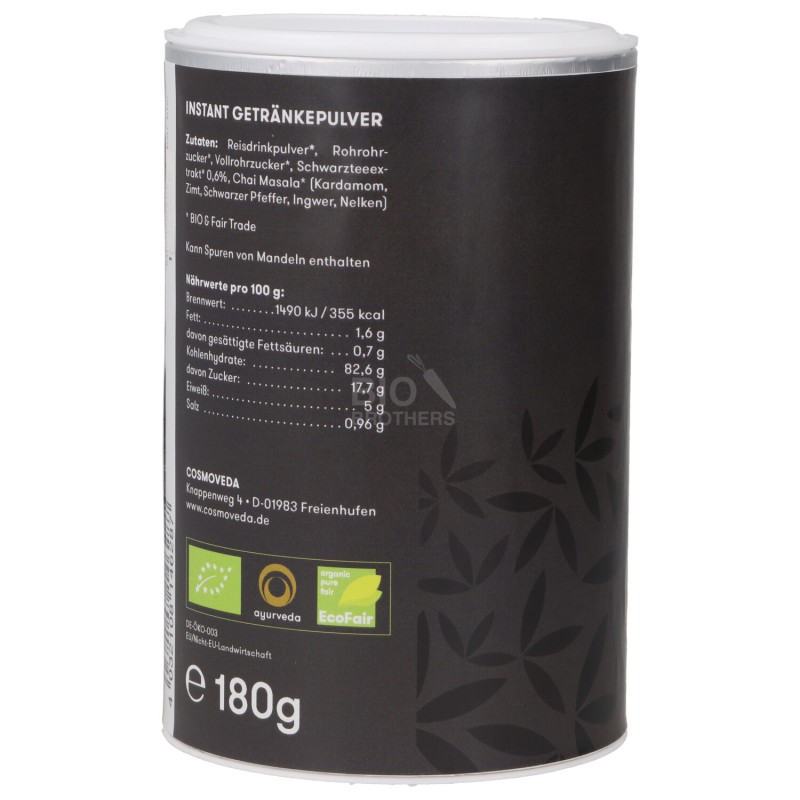 ISTANT CHAI BLACK VEGAN BIO 180G COSMO.