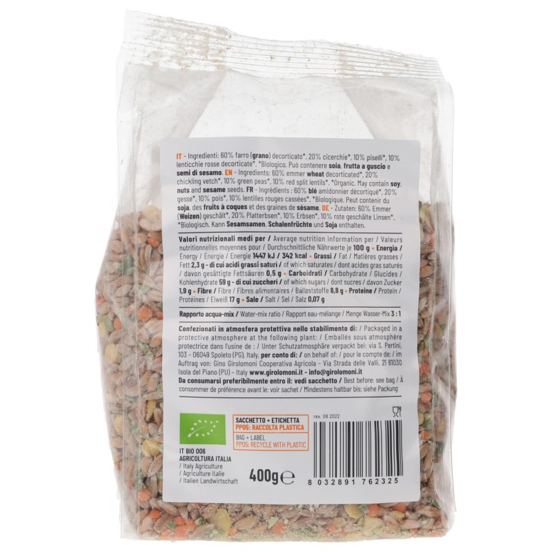 ZUPPA CEREALI LEGUMI BIO 400GR