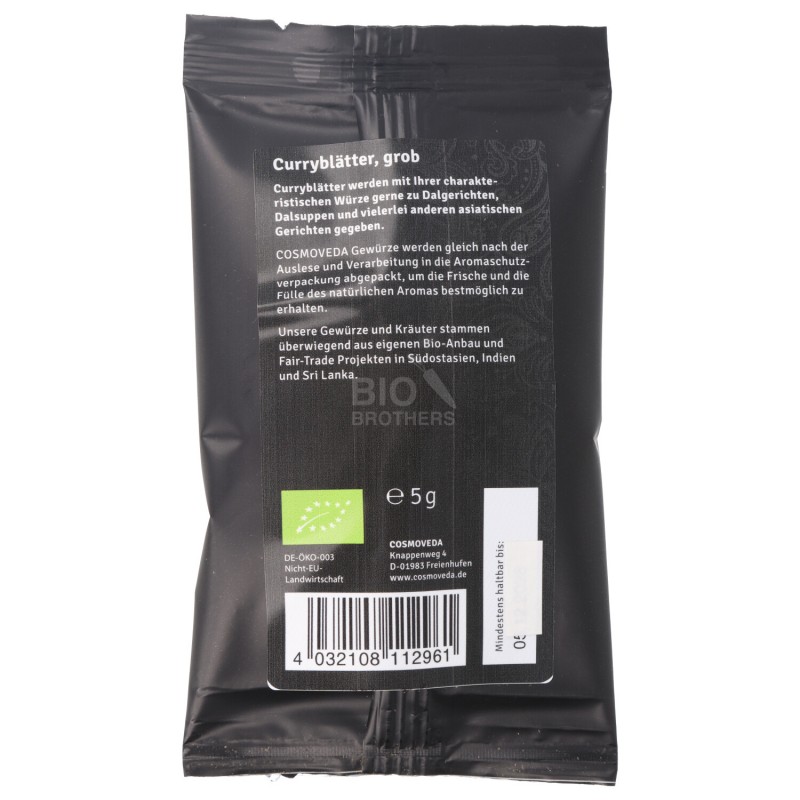 FOGLIE DI CURRY SECCHE BIO 5G COSMO.