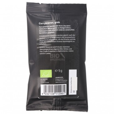 FOGLIE DI CURRY SECCHE BIO 5G COSMO.