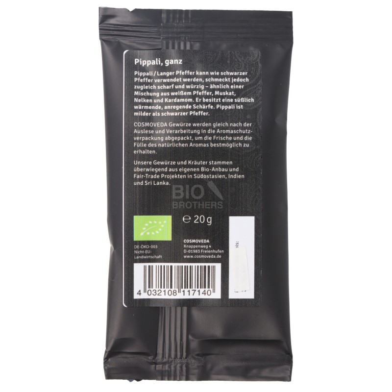 PIPPALI PEPE LUNGO INTERO BIO 20G COSMO.